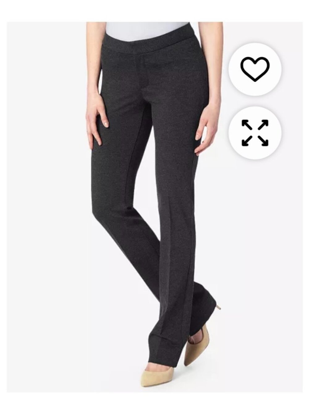 Womens Size 4 NYDJ Charcoal/Grey Slim Trouser Pants NWOT